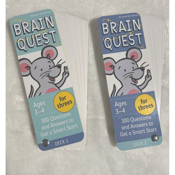 Brain Quest for Threes, Revised 4th Edition: 300 Questions - Ages 3-4 - Picture 3 of 3